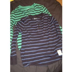 Gap Kids Striped Long Sleeve Henleys