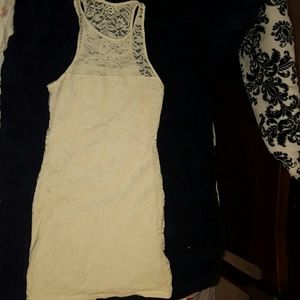 White lace tight dress from Hollister