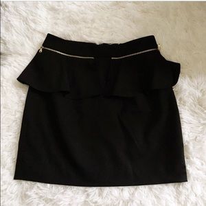 Black Peplum Skirt