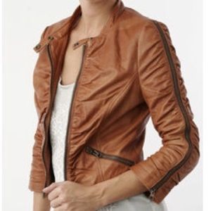 WILLIAM RAST Tan Leather Jacket