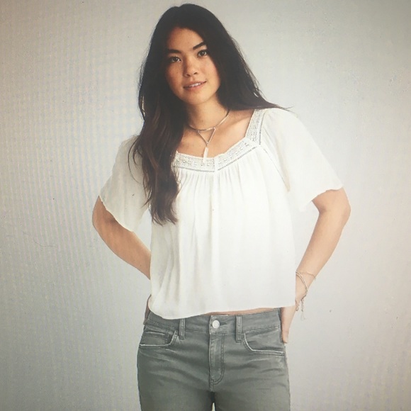 Cream Lace Top