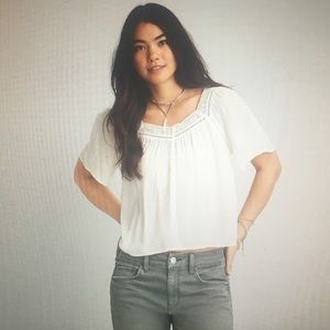 Cream Lace Top