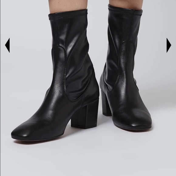 Topshop MONKEY Skinny Ankle Sock Boots