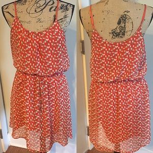 Orange + White Dress