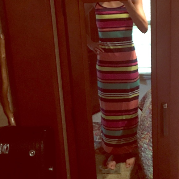 multi color maxi dress