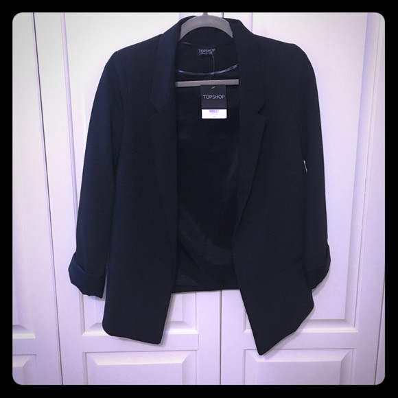 NWT Topshop Blazer in Black size US 4 - Picture 1 of 4