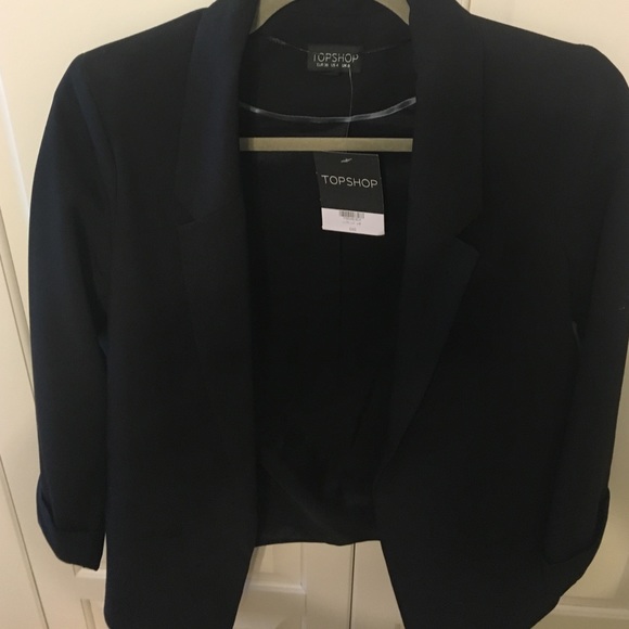NWT Topshop Blazer in Black size US 4 - Picture 2 of 4