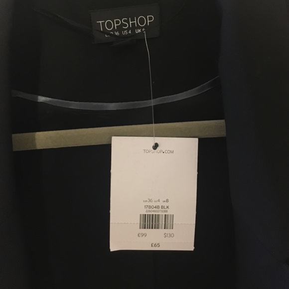 NWT Topshop Blazer in Black size US 4 - Picture 4 of 4