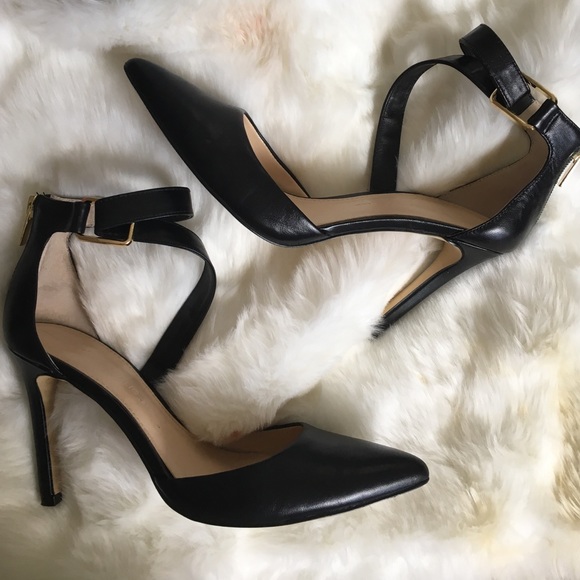 Black pointed heels