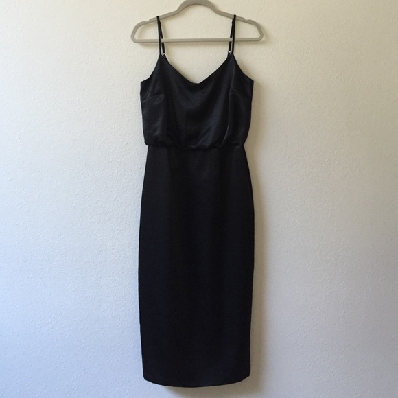 ASOS tall black midi dress