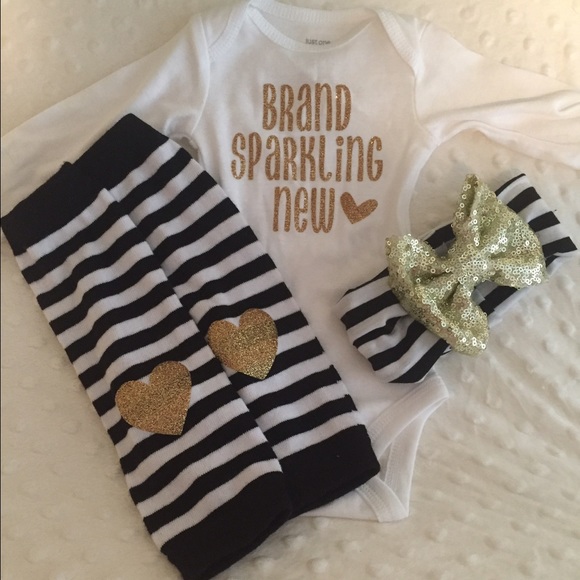 Brand Sparkling New onesie and accessories