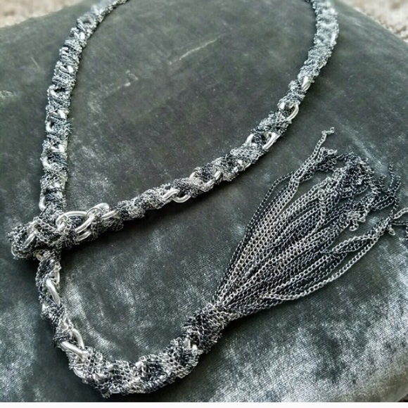 House of Harlow metal twisted chain lariat 38"