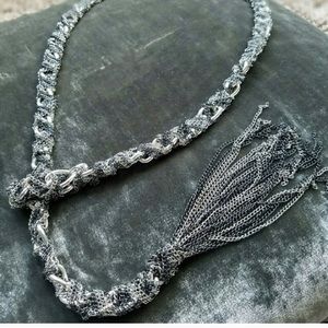 House of Harlow metal twisted chain lariat 38"