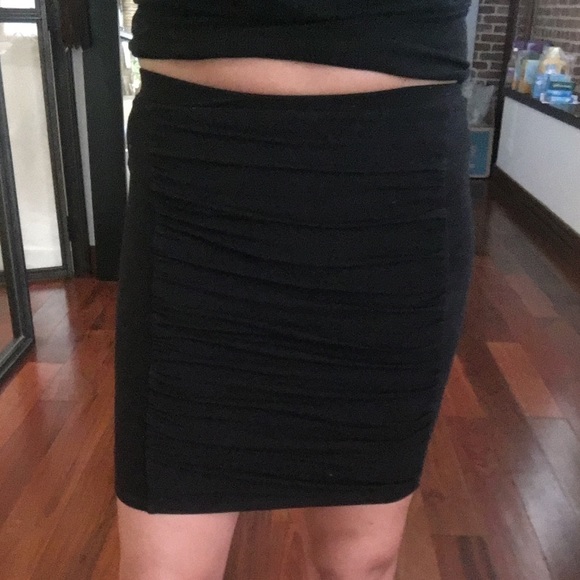 Topshop Ruched Front/Back Panel Mini Skirt