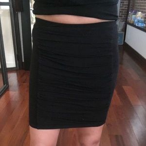 Topshop Ruched Front/Back Panel Mini Skirt