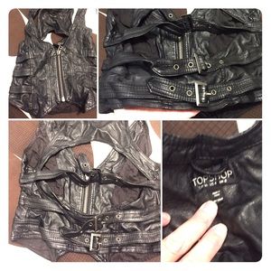 TopShop Pleather open back vest