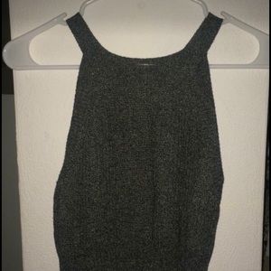 Gray Samewills Knit Cropped Tank