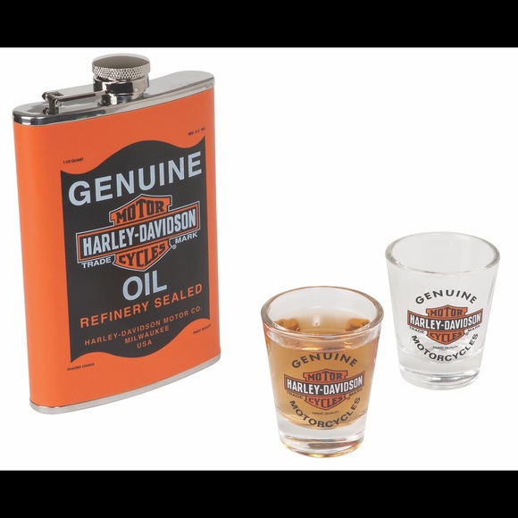 Harley-Davidson® Oil Can Flask Set