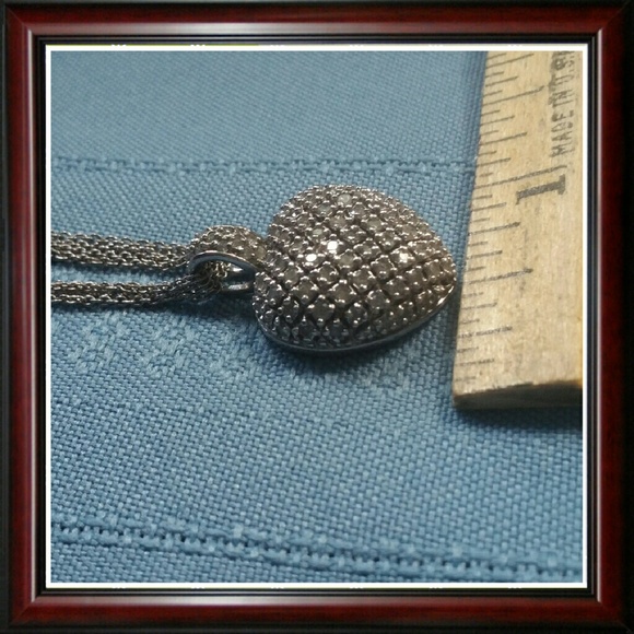 PUFFY HEART DIAMOND NECKLACE - Picture 3 of 5