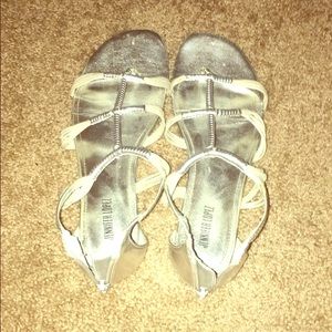 Silver J Lo sandals