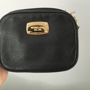 Michael Kors Genuine Leather Black Crossbody