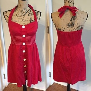 Red Halter Dress