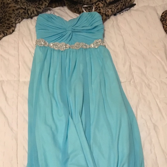 Tiffany blue bridal/prom dress