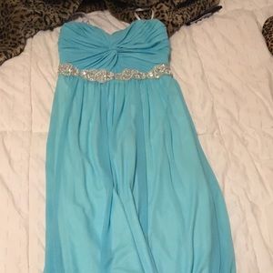 Tiffany blue bridal/prom dress