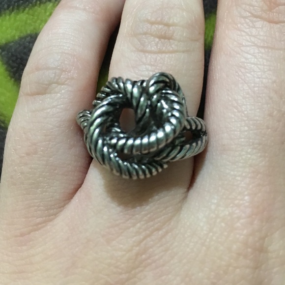 Silver knot ring