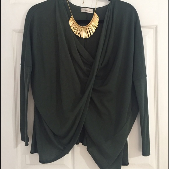 Forest green drape tea n rose small