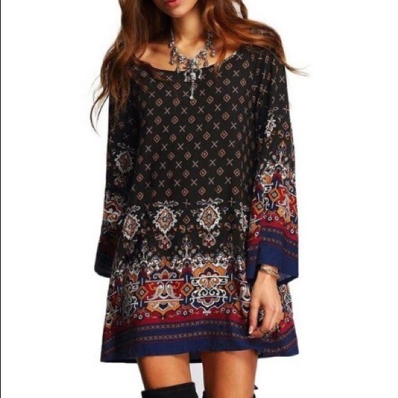 Bohemian Vintage Tunic Dress - Size XXXL - NWT - Picture 3 of 3