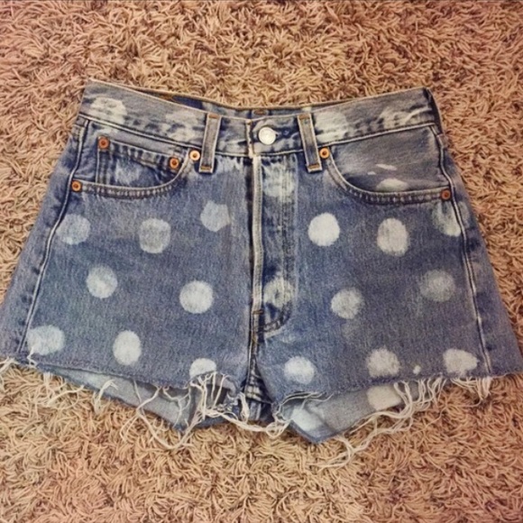 Vintage Levi Distressed High Waisted Shorts