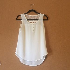 Cream tank top with cute back
