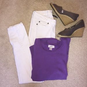 Purple Loft Crewneck Sweater