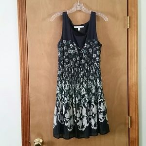LC Lauren Conrad Navy Floral Dress