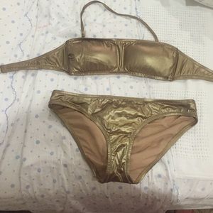 J Crew gold bikini