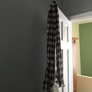 J Crew Brand New black and white plaid scarf