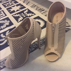 nude caged high heels