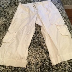 Light weight white cargo pants