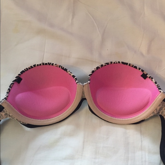 PINK strapless cheetah bra - Picture 2 of 4