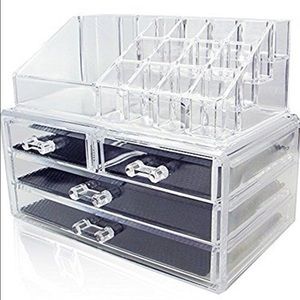 4 DRAWERS ACRYLIC MAKEUP CASE ORGANIZER