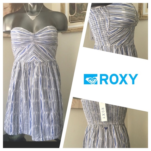 Roxy Cotton Twill Strapless Summer Dress