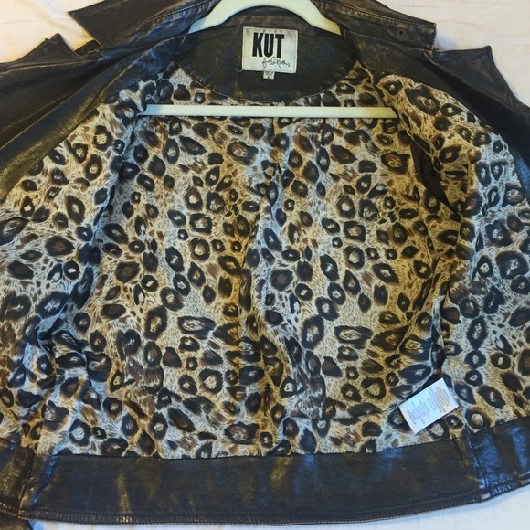 KUT from the cloth brown faux leather jacket - Picture 2 of 4