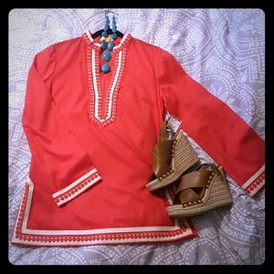 Tory Burch coral top