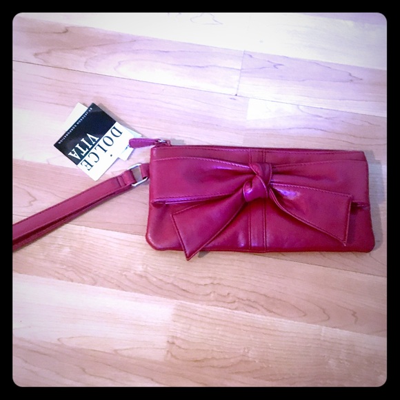 Red Bow Wallet/Wristlet