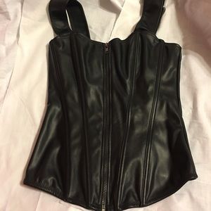 Pleather corset top