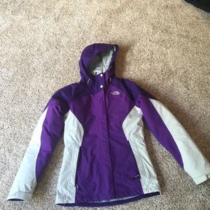 Purple north face winter coat