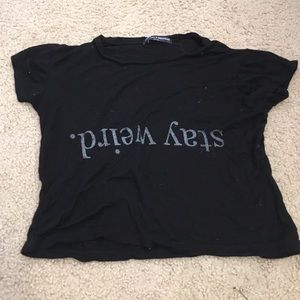 Brandy Melville "Stay Weird" Top