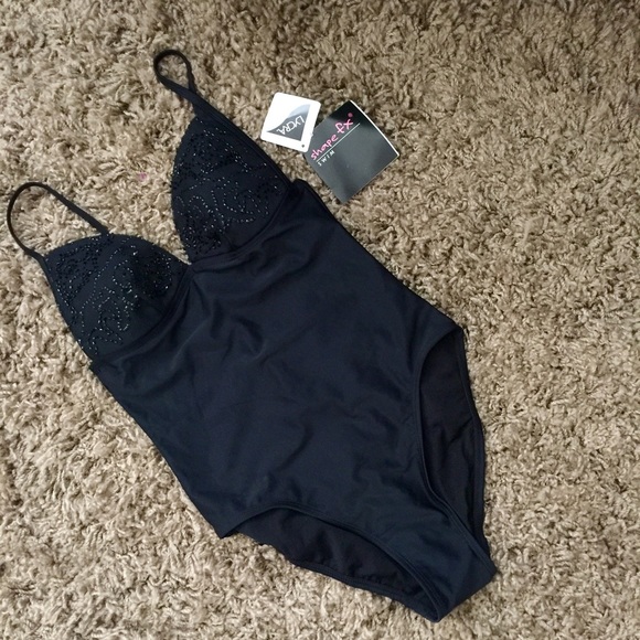 Black One Piece Bathing Suit. - Picture 1 of 4