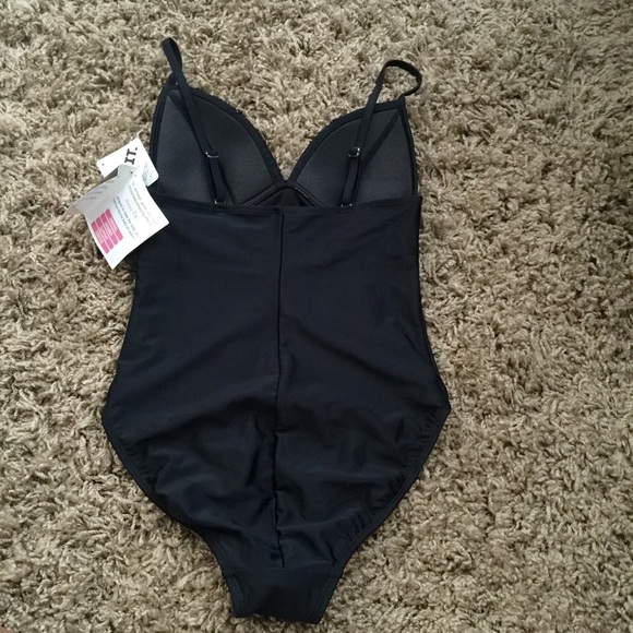 Black One Piece Bathing Suit. - Picture 3 of 4